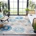 Blue/White 0.1772 in Area Rug - Ebern Designs Kellems Floral Beige/Blue Area Rug Polypropylene | 0.1772 D in | Wayfair