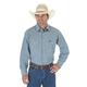 Wrangler Men's Western Long Sleeve Snap Washed Finish Work Shirt - Blue - 16.5 Inches Neck 37 Inches Sleeve