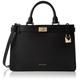 Michael Kors Damen Tatiana Medium Leather Satchel Tornistertasche Schwarz (Black)