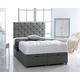 Chenille Fabric Ottoman Foot Lift Bed Base with HEADBOARD ONLY by Comfy Deluxe LTD (Grey, 6FT Super King-Size)