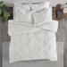 Pacey Full/Queen 3 Piece Tufted Cotton Chenille Geometric Duvet Cover Set - Madison Park MP12-5991