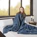 Beautyrest Heated Microlight to Berber Full Blanket in Blue - BR54-0378