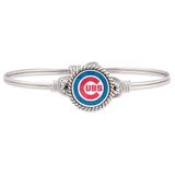 Women's Luca + Danni Silver Chicago Cubs Bangle Bracelet