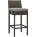 Conduit Outdoor Patio Wicker Rattan Bar Stool EEI-2799-BRN-GRY