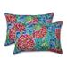 Highland Dunes Earls Indoor/Outdoor Floral Blooms Lumbar Pillow Polyester/Polyfill blend | 16.5 H x 24.5 W x 18.5 D in | Wayfair