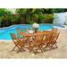 Longshore Tides Stephon 9 Piece Patio Dining Set Wood in Brown/White | 30 H x 78.7 W x 35.4 D in | Wayfair D508EB8587AF46A19AB4B20CBC462903