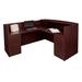 Legacy Double Full Pedestal Reception Desk in Mahogany - Regency LRDRT2FPMH