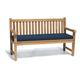 Jati York Garden Bench A Grade Teak 1.5m (5ft) FULLY ASSEMBLED Outdoor Bench with Blue Cushion Brand, Quality & Value