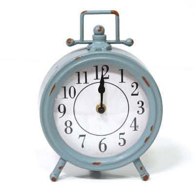 Dorothy Vintage Blue Metal Table Clock - Stratton ...