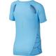 Nike Mädchen Le Haut de Running Graphique à Manches Courtes T-Shirt, Blue Chill/White/Signal Blue, FR : L (Taille Fabricant : L)