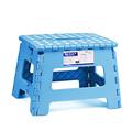 ACSTEP Acko Folding Step Stool Lightweight Plastic Step Stool,9 inch Foldable Step Stool for Kids,Non Slip Folding Stools for Kitchen Bathroom Bedroom (Blue)