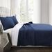 Ava Diamond Oversized Cotton Quilt Navy 3Pc Set Full/Queen - Lush Decor 16T003663