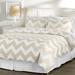 Ebern Designs Lattin Chevron Down Alternative Duvet Cover Set Microfiber, Polyester in Brown | Full/Queen | Wayfair