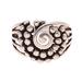 Modern Swirl,'Swirl Pattern Sterling Silver Band Ring from India'