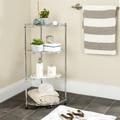 " Damaris 4 Tier Chrome Wire Corner Rack in Chrome - Safavieh HAC1004A"