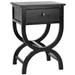 Maxine Nightstand w/ Storage Drawer in Black - Safavieh AMH6608B