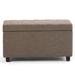 Orren Ellis Oralie Large Storage Ottoman Faux Leather/Polyester in Brown | 18.7 H x 33.66 W x 17.72 D in | Wayfair AXCOT-259-BRL