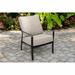 Gracie Oaks Colson Commercial-Grade Aluminum Club Chair w/ Plush Sunbrella Cushions in Black/Gray | 34.64 H x 26.77 W x 31.49 D in | Outdoor Furniture | Wayfair