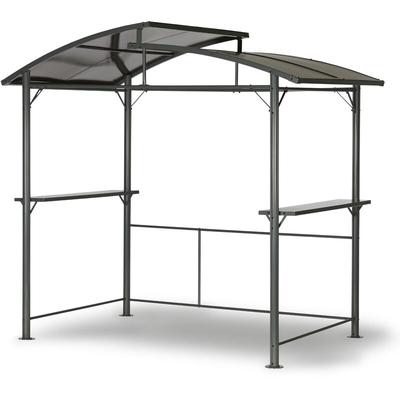 Profi-Grillpavillon mit Polycarbonat-Dach anthrazit 245 x 150 x 234 (l xB x h) - Leco