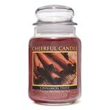 A Cheerful Candle LLC Cinnamon Twist Scented Jar Candle Paraffin in Red | 7 H x 4 W x 4 D in | Wayfair CC13