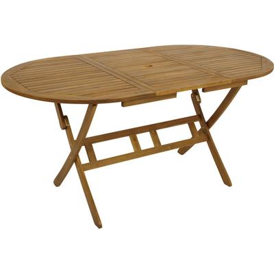 Klapptisch 85x160cm oval, Akazie geölt Image
