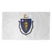 Ebern Designs Fawcett Massachusetts Flag Dobby Indoor Doormat in White | 63 W x 39 D in | Wayfair 7D17E378BA6B4ED7A87F125ECC278C3D