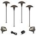 Mushroom Bronze 8-Piece LED Path and Flood Light Set