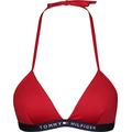 Tommy Hilfiger Women's Triangle Fixed Bikini Top, Red (Tango Red 611), S