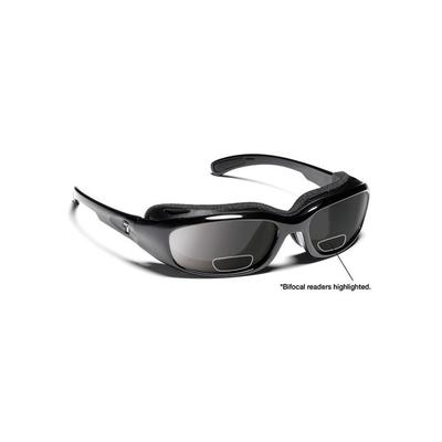 7 Eye Churada AirShield SunglassesGlossy Black FrameSharpView Gray +2.50 Reader LensS-M 160541F