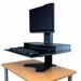 RightAngle Products Hover Helium Height Adjustable Desk Mount in Black | 26 H x 24 W in | Wayfair HHBSMS2428BB
