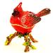 Winston Porter Cardinal on Branch Jewelry Box Metal in Red | 2.75 H x 3 W x 2 D in | Wayfair AE74B743127642B3B050046D706664C8