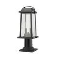 Breakwater Bay Sisto 2-Light 110.25" Post Light Metal in Black | 110.25 H x 9.25 W x 9.25 D in | Wayfair F4A67CC672954442B58FFE04F1E0D006