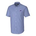 Men's Cutter & Buck Royal Buffalo Bills Stretch Oxford Short Sleeve Woven Tri-Blend Button-Down Shirt