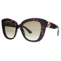 Gucci Unisex Adults’ GG0327S-002-52 Sunglasses, Dunkel Havana, 52.0