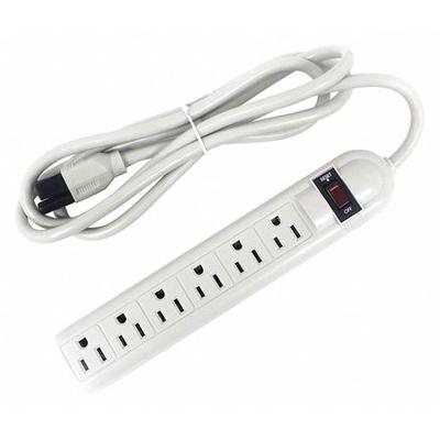 POWER FIRST 52NY43 Outlet Strip,6,6 ft.,5-15R