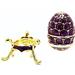 Ciel Collectables Faberge Egg Trinket Box w/ Stand Metal/Wire in Indigo | 2.5 H x 3.5 W x 1.25 D in | Wayfair 1040037C