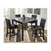 Ebern Designs Liska 5 Piece Dining Set Wood/Upholstered in Black/Brown | 36 H in | Wayfair C8007CCB2AC640F090DE4BD759E63794
