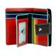 VISCONTI Spectrum Womens RFID Protection Soft Leather Note & Coin Purse in Red Or Black Multi (Black Multi)