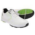 Ram Golf Player Mens Waterproof Golf Shoes -White/Green- UK 10
