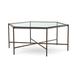 Joe Ruggiero Collection Athena Coffee Table Metal | 18 H x 43.38 W x 43.38 D in | Wayfair JR001-19-Glass