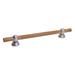 Great Grabz Signature Series Horizon Teak Grab Bar Metal in Gray/White | 2.44 D in | Wayfair GGTEA36_SS