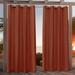 Nicole Miller Polyester Indoor/Outdoor Grommet Top Curtain Panel Pair Set of 2 Polyester in Orange/Brown | 84 H in | Wayfair EN7002-09 2-84G