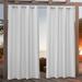 Nicole Miller Polyester Indoor/Outdoor Grommet Top Curtain Panel Pair Set of 2 Polyester in White/Brown | 108 H in | Wayfair EN7004-01 2-108G