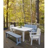 Uwharrie Outdoor Chair Carolina Preserves Garden Bench Wood/Natural Hardwoods in Blue | 35.5 H x 66.5 W x 20 D in | Wayfair C073-P27