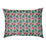 Tucker Murphy Pet™ Campion Tropical Cat Bed Designer Pillow Fleece, Polyester in Green | 9.5 H x 19.5 W x 29.5 D in | Wayfair