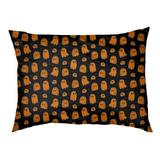 Tucker Murphy Pet™ Campion Ghost Cat Bed Designer Pillow Fleece, Polyester in Orange/Brown | 14 H x 32.5 W x 42.5 D in | Wayfair