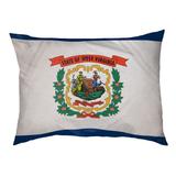 Tucker Murphy Pet™ Burien West Virginia Flag Designer Pillow Fleece, Polyester | 14 H x 42.5 W x 32.5 D in | Wayfair