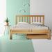 Gracie Oaks Solid Wood Platform Bed Wood/Solid Wood in Brown | 54 W x 81.5 D in | Wayfair 1D2BD1963C7041FCB758EE67D55261FE