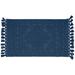 French connection Feikert Rectangular 100% Cotton Solid Bath Rug 100% Cotton in Blue/Brown | 0.25 H x 20 W in | Wayfair FCB008679