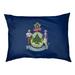 Tucker Murphy Pet™ Burien Maine Flag Dog Pillow Polyester/Fleece in Blue | 14 H x 42.5 W x 32.5 D in | Wayfair 6109314DFDDC48D49ACC3054CE8A179F